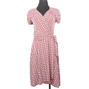 A list  by wrapper  chevron wrap dress